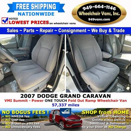 2007 Dodge Grand Caravan SE Wheelchair Van VMI Northstar - Power In for sale in LAGUNA HILLS, AZ – photo 12