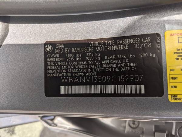 2009 BMW 5 Series 528i xDrive AWD All Wheel Drive SKU: 9C152907 for sale in Bellevue, WA – photo 23