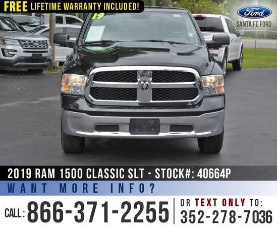 *** 2019 RAM 1500 CLASSIC SLT 4WD *** Camera - Flex Fuel - Bluetooth... for sale in Alachua, FL – photo 2