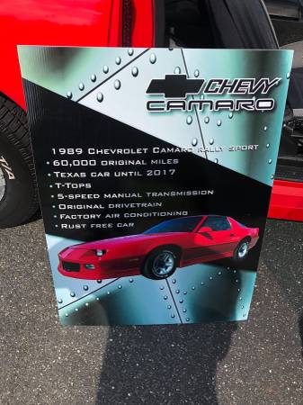 89 Chevy Camaro RS - cars & trucks - by owner - vehicle automotive... for sale in Bel Air, MD – photo 6