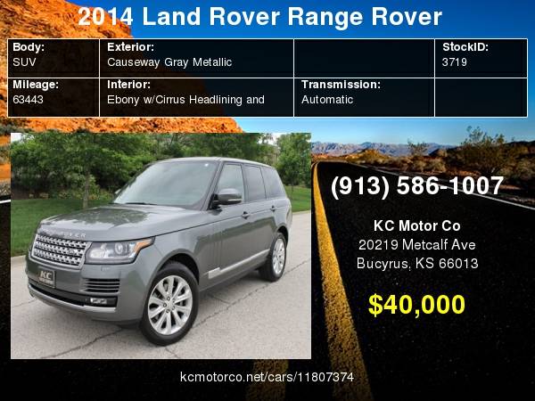 2014 Land Rover Range Rover HSE V6 Supercharged All Vehicles Pre... for sale in Bucyrus, KS – photo 24