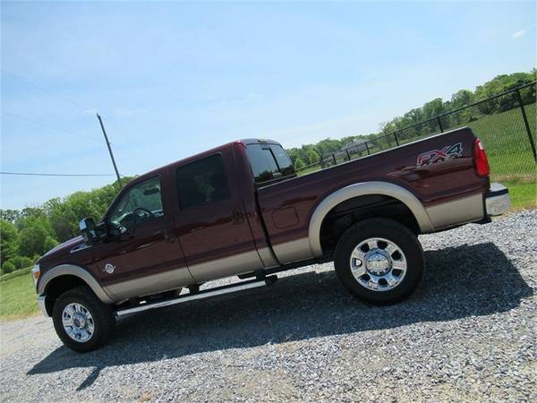 2012 FORD F250 SUPER DUTY LARIAT, Burgundy APPLY ONLINE for sale in Summerfield, SC – photo 2