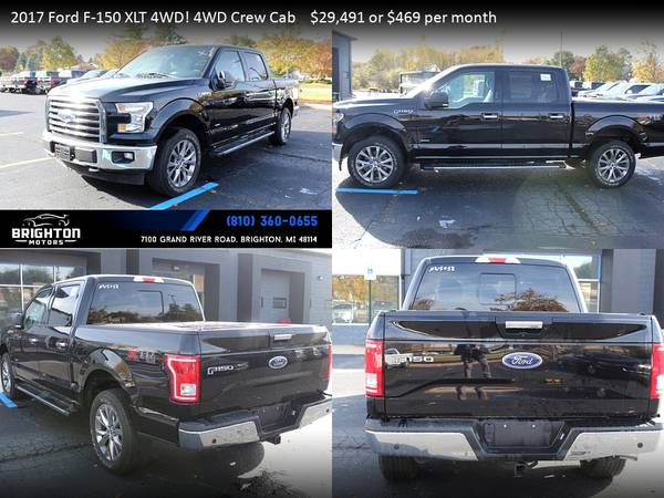 2017 Ford F-150 XLT 4WD!Crew Cab FOR ONLY $509/mo! - cars & trucks -... for sale in Brighton, MI – photo 18