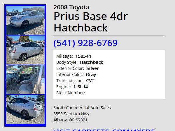2008 Toyota Prius Base Hatchback - cars & trucks - by dealer -... for sale in Albany, OR – photo 7