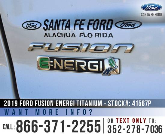 2019 Ford Fusion Energi Titanium Leather Seats - Sunroof for sale in Alachua, FL – photo 9