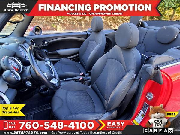 2010 Mini *Cooper* *Convertible* Only $159/mo! Easy Financing! -... for sale in Palm Desert , CA – photo 4