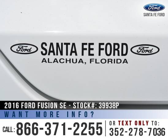 *** 2016 Ford Fusion SE *** SYNC - Bluetooth - Touchscreen - Camera for sale in Alachua, GA – photo 10