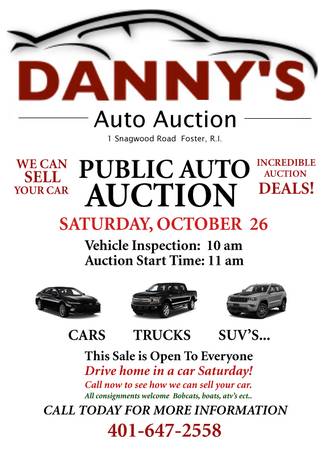 Buying a car? Look here first. Public Auto Auction for sale in Foster, RI