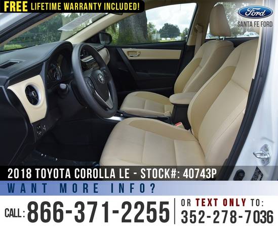 2018 Toyota Corolla LE *** Bluetooth, Backup Camera, Keyless Entry... for sale in Alachua, FL – photo 12