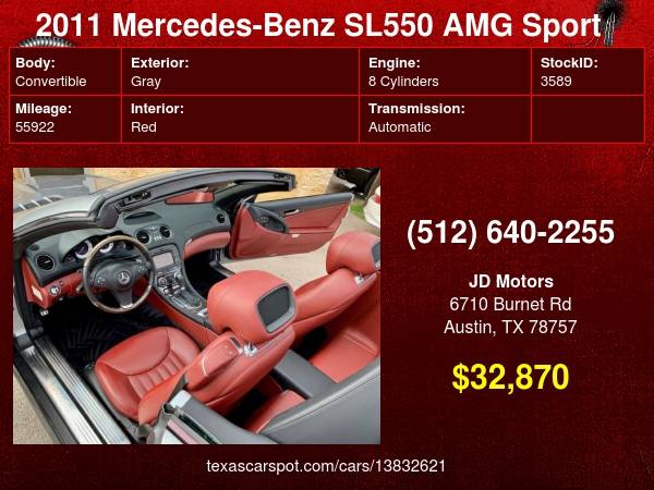 2011 Mercedes SL550 AMG Hard Top Convertible SHOW STOPPER ! WOW for sale in Austin, TX – photo 24