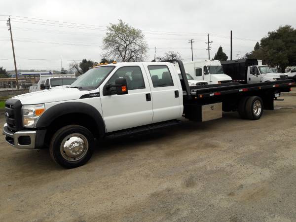 2015 FORD F550 CREW CAB ROLLBACK TOW TRUCK - - by for sale in San Jose, CA – photo 3