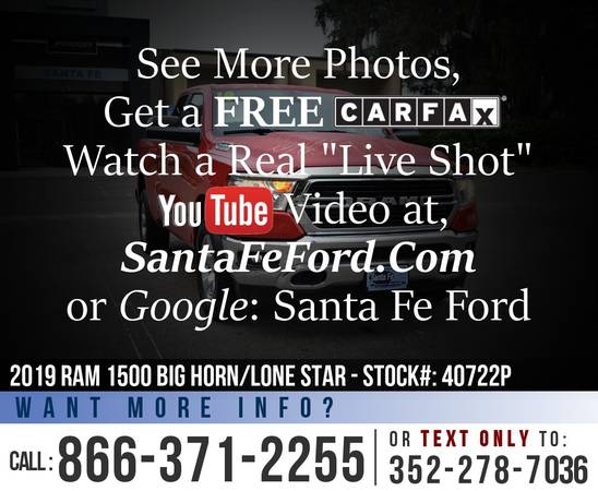 *** 2019 Ram 1500 Big Horn/Lone Star *** Camera - Push to Start -... for sale in Alachua, GA – photo 23