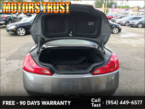 2011 Infiniti G37 Coupe 2dr x AWD 90 Days Car Warranty for sale in Miami, FL – photo 20