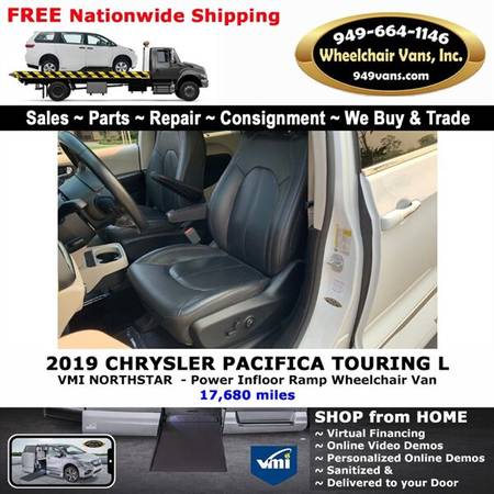 2019 Chrysler Pacifica Touring L Wheelchair Van VMI Northstar - Pow... for sale in LAGUNA HILLS, NV – photo 10