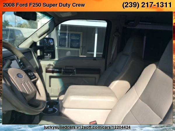 2008 Ford F250 Super Duty Crew Cab Lariat Pickup 4D 6 3/4 ft Lucky's... for sale in North Fort Myers, FL – photo 14