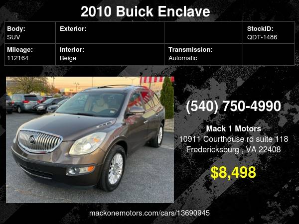 2010 Buick Enclave CXL 4dr Crossover w/1XL - cars & trucks - by... for sale in Fredericksburg, VA – photo 24