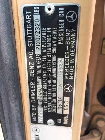 1976 Mercedes Benz 240D for sale in Remington, District Of Columbia – photo 18