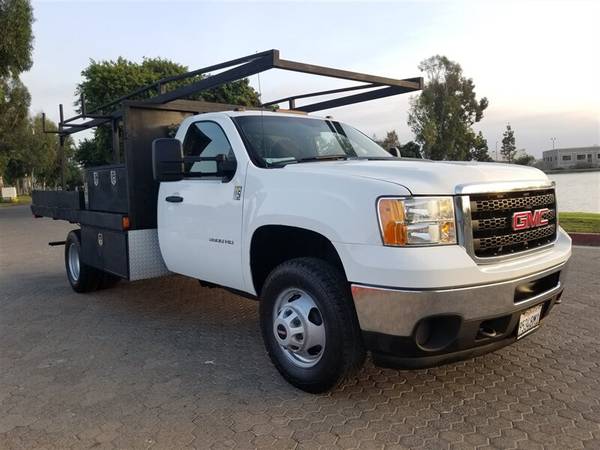2013 GMC 3500 flat bed with heavy duty ladder rack,12 foot bed , -... for sale in Santa Ana, CA – photo 5