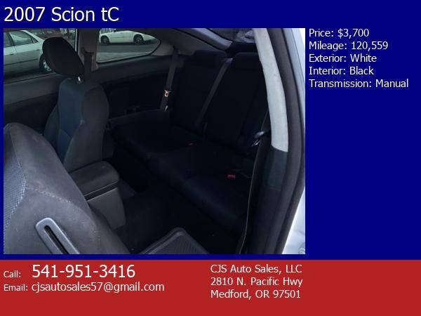 2007 Scion tC white - cars & trucks - by dealer - vehicle automotive... for sale in Medford, OR – photo 6