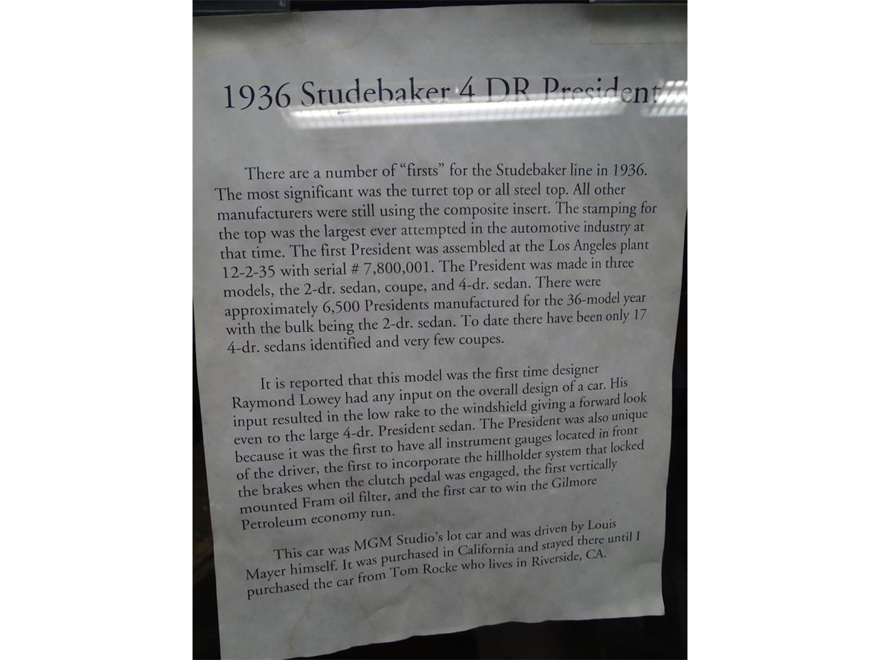 1936 Studebaker President for sale in Greensboro, NC – photo 13