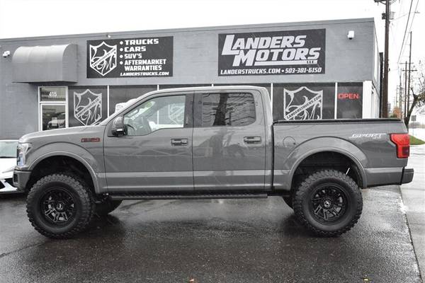 2018 FORD F-150 SUPERCREW 4X4 LIFTED LEADFOOT GRAY LARIAT SPORT PKG... for sale in Gresham, OR – photo 2