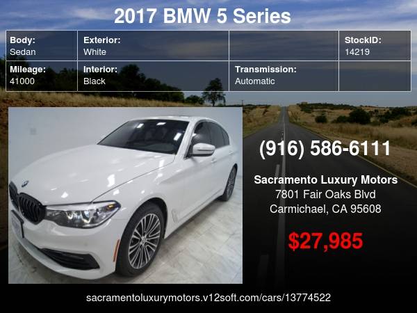 2017 BMW 5 Series 530i 535I 540I 41K MILES LOADED WARRANTY BAD for sale in Carmichael, CA – photo 24