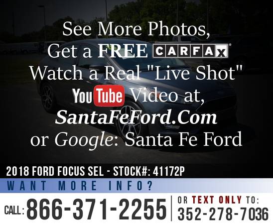 2018 Ford Focus SEL Sunroof - Backup Camera - Cruise Control for sale in Alachua, FL – photo 22