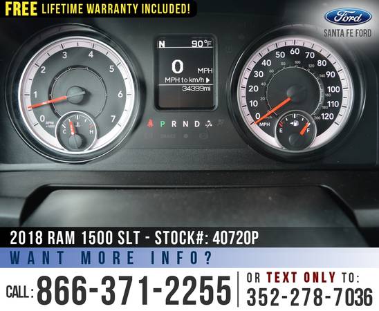 ‘18 Ram 1500 SLT 4WD *** Cruise Control, Camera, Bluetooth *** -... for sale in Alachua, FL – photo 12