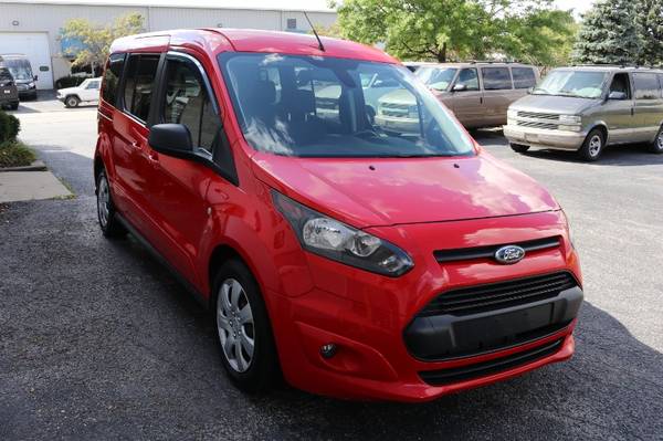 2015 Ford Transit Connect XLT passenger / cargo van 4 cylinder RED -... for sale in Mokena, MI – photo 2