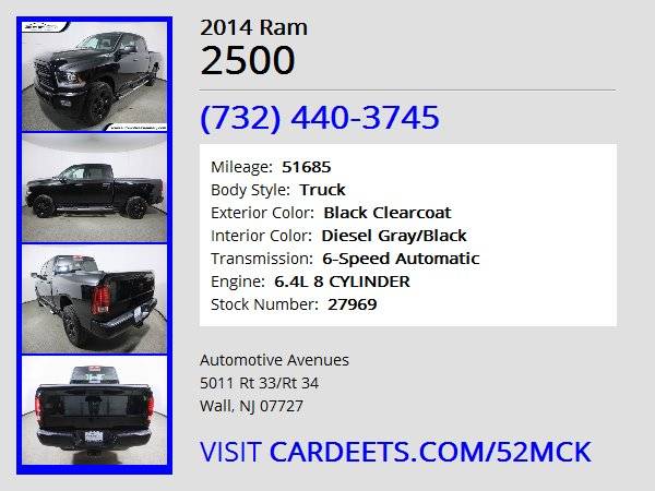 2014 Ram 2500, Black Clearcoat - - by dealer - vehicle for sale in Wall, NJ – photo 22