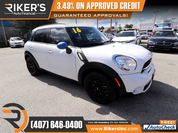 $184/mo - 2016 Mini Cooper S Countryman Base - 100 Approved! - cars... for sale in Kissimmee, FL – photo 7