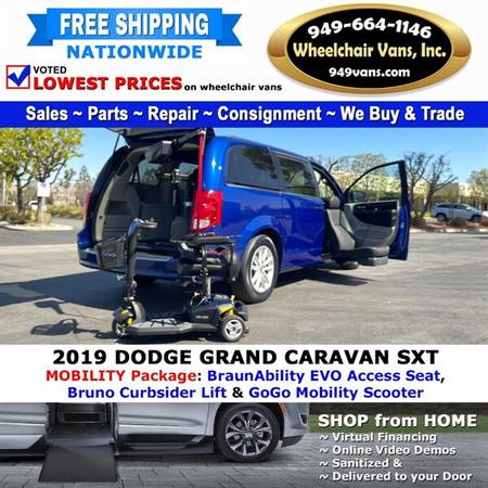 2019 Dodge Grand Caravan SXT Wheelchair Van Mobility Package Conver for sale in LAGUNA HILLS, UT – photo 2
