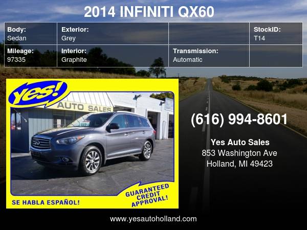 2014 INFINITI QX60 Base - cars & trucks - by dealer - vehicle... for sale in Holland , MI – photo 24