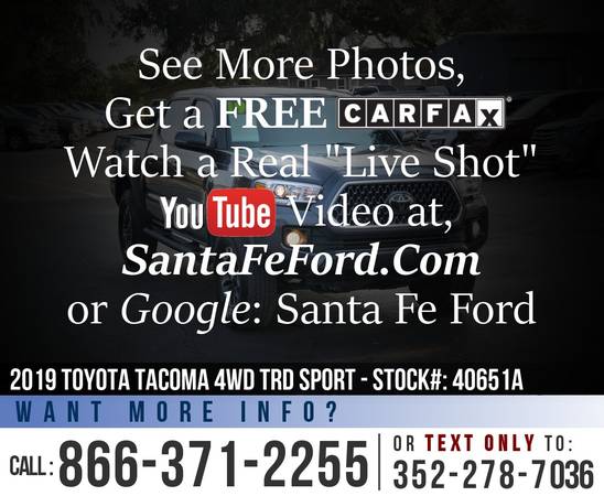 *** 2019 TOYOTA TACOMA 4WD TRD SPORT *** Cruise Control -... for sale in Alachua, FL – photo 7