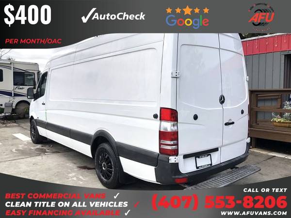 400/mo - 2012 Mercedes-Benz Sprinter 2500 Cargo Extended w/170 WB for sale in Kissimmee, FL – photo 3