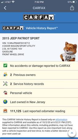 2015 Jeep Patriot Altitude Carfax Certified - cars & trucks - by... for sale in Red Bank, NJ – photo 13
