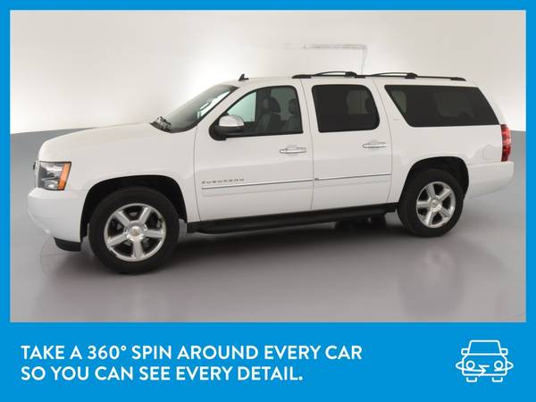 2014 Chevy Chevrolet Suburban 1500 LTZ Sport Utility 4D suv White for sale in Worcester, MA – photo 3