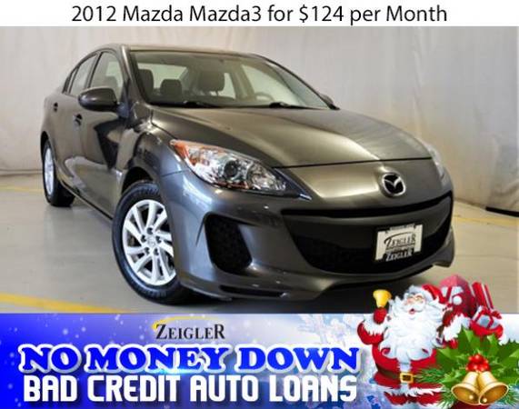 $124/mo 2012 Mazda Mazda3 Bad Credit & No Money Down OK - cars &... for sale in Franklin Park, IL
