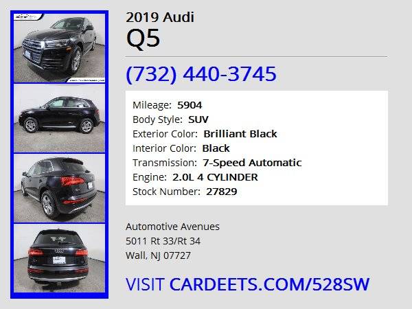 2019 Audi Q5, Brilliant Black - - by dealer - vehicle for sale in Wall, NJ – photo 22