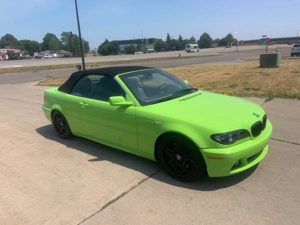 2004 BMW 330CI convertible Only 130K Miles M3 rims Lime green for sale in Osseo, MN – photo 2