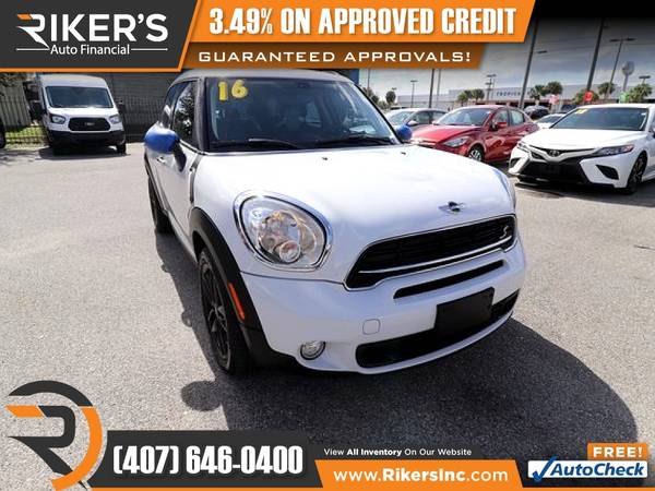 $184/mo - 2016 Mini Cooper S Countryman Base - 100 Approved! - cars... for sale in Kissimmee, FL – photo 6