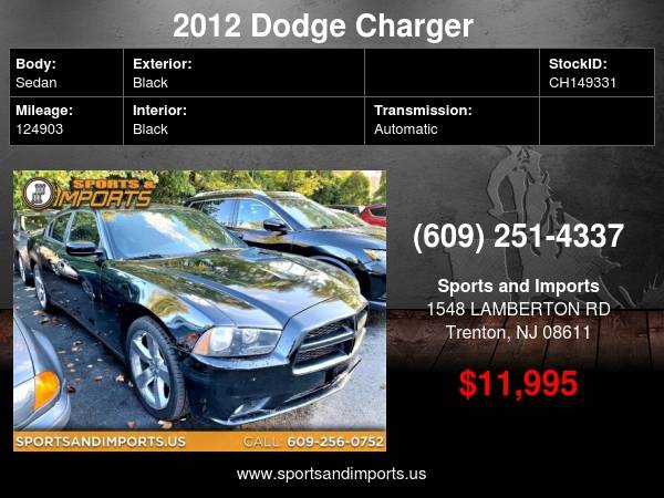 2012 Dodge Charger 4dr Sdn SXT RWD - cars & trucks - by dealer -... for sale in Trenton, NJ – photo 2
