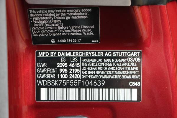 2005 MERCEDES SL500 SPORT ONLY 42K MILES MINT RED/BLK RARE WE... for sale in Brooklyn, NY – photo 21