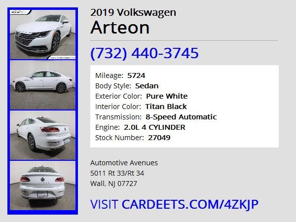 2019 Volkswagen Arteon, Pure White - - by dealer for sale in Wall, NJ – photo 22