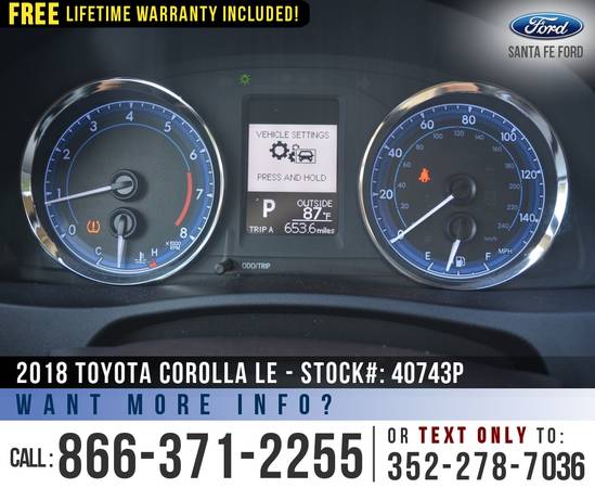 2018 Toyota Corolla LE *** Bluetooth, Backup Camera, Keyless Entry... for sale in Alachua, FL – photo 15