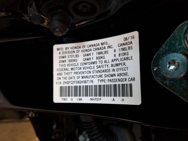2016 Honda Civic LX Sedan CVT - WHOLESALE PRICING! for sale in Fredericksburg, VA – photo 8