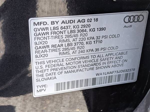 2018 Audi Q7 Premium Plus AWD All Wheel Drive SKU: JD032378 - cars & for sale in Peoria, AZ – photo 24