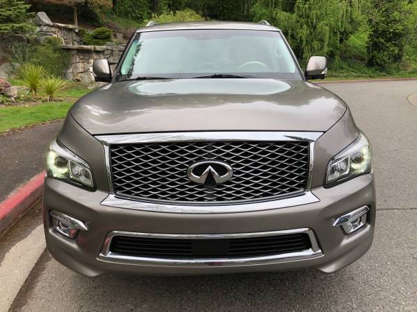 2016 Infiniti QX80 4WD - Clean title, Low Miles, Loaded, Third Row for sale in Kirkland, WA – photo 2