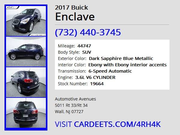 2017 Buick Enclave, Dark Sapphire Blue Metallic for sale in Wall, NJ – photo 22