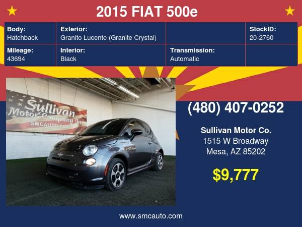 2015 FIAT 500e Battery Electric - cars & trucks - by dealer -... for sale in Mesa, AZ